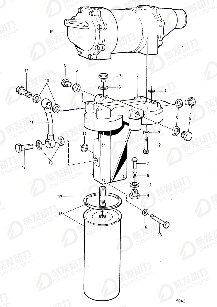 VOLVO Gasket kit, intake and exhaust manifold 275451 Drawing